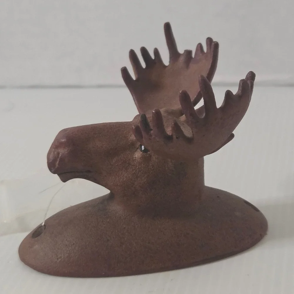 SPI Moose Wall Hook Cast Metal Rustic Cabin Lodge Hunting Decor Coat Hat